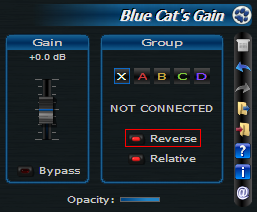Step 02 - On one of the tracks, hit the 'reverse' button of the plugin